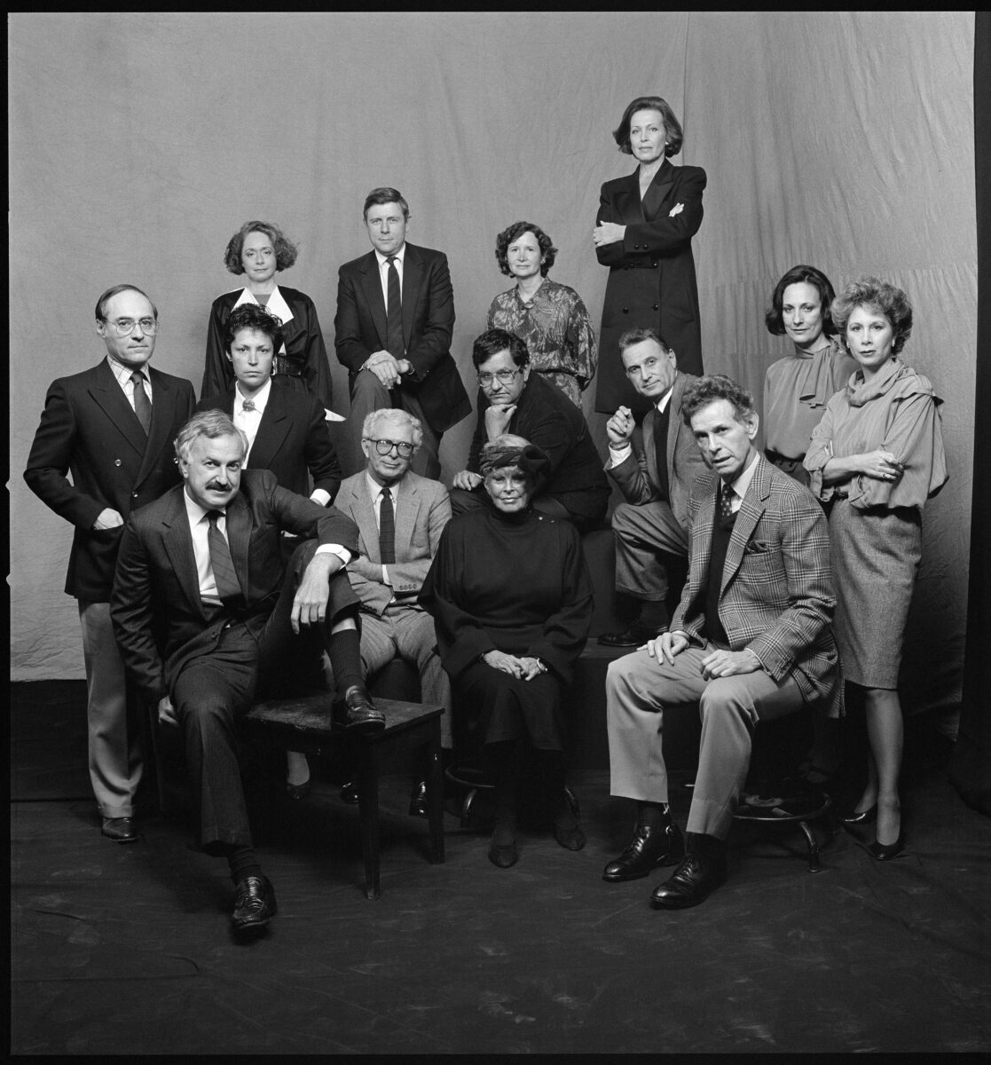 Image credit: Timothy Greenfield-Sanders, New Irascibles Collectors (from the series Art World), 1985. Gelatin silver print, 14 in. × 14 in. Courtesy of the artist.